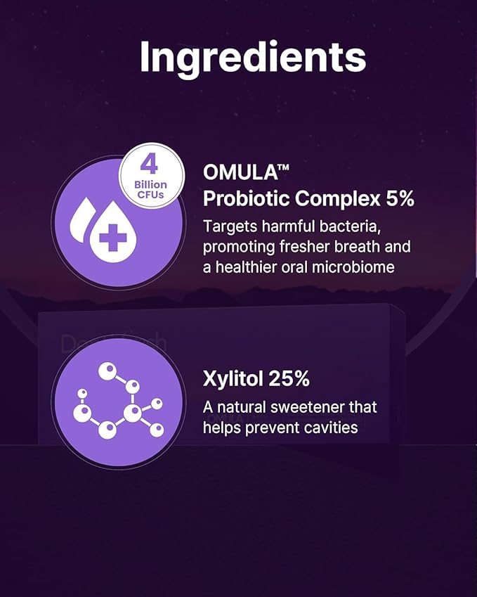 K-Nutra Dentifresh Grape Xylitol Tablets 30 Count + Daily Synbiotic+ 30 Capsules Bundle with 4 Billion CFU Oral Probiotics and 100 Billion CFU Gut Support Formula
