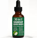 10-in-1 Soursop Extract Drops | Soursop Bitters Liquid with Sea Moss Turmeric Moringa Oregano Black Seed Oil Ashwagandha Chlorophyll - Support Heart Health Non-GMO | 2 Fl Oz (1)