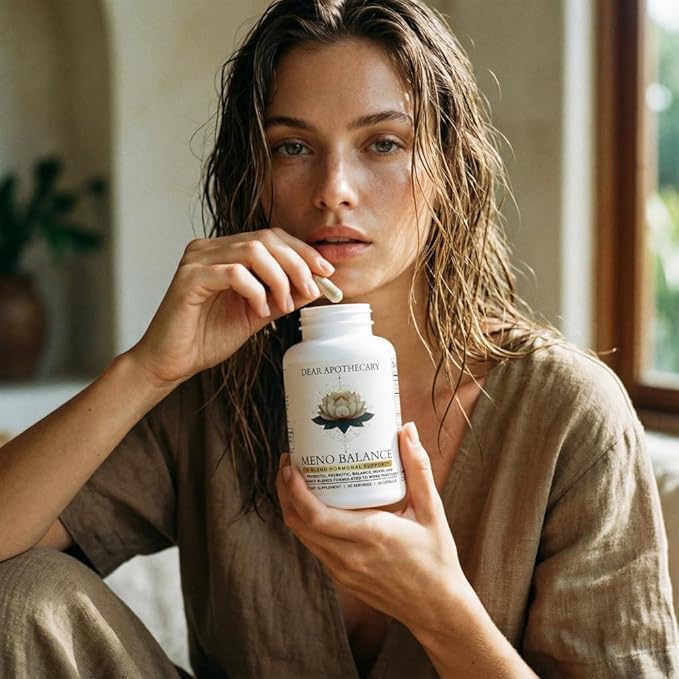Meno Balance Menopause Supplement for Women - 40 Billion CFU Probiotics Black Cohosh Ashwagandha DIM DHEA - 5-Blend Formula - Non-GMO Gluten Free - 90 Capsules