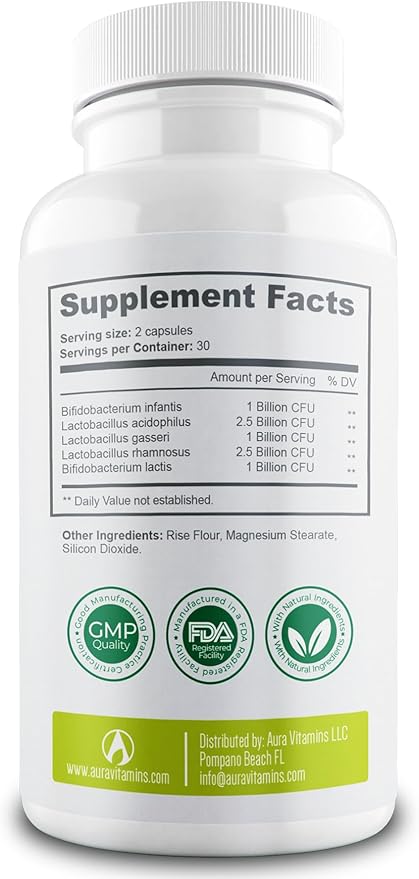 Bacticure Probiotic 120 Capsules | Probiotics Supplement w/High CFU Formula for Men &amp Women | Prebiotics &amp Digestive Enzymes for Digestion &amp Gut Health Vaginal Health Colon Cleanse Immu