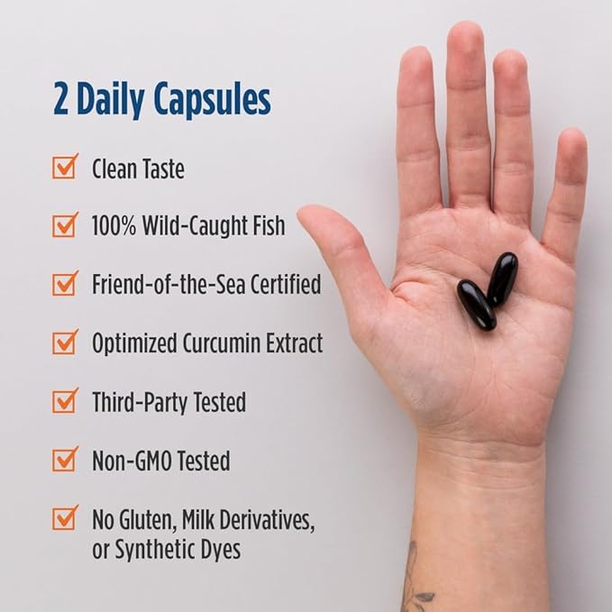 Nordic Naturals Memory Support with Curcumin - 60 Soft Gels - 1000 mg Omega-3 + 400 mg Optimized Curcumin - Memory Cognition - Contains Phosphatidylcholine &amp Huperzine A - Non-GMO - 30 Servings