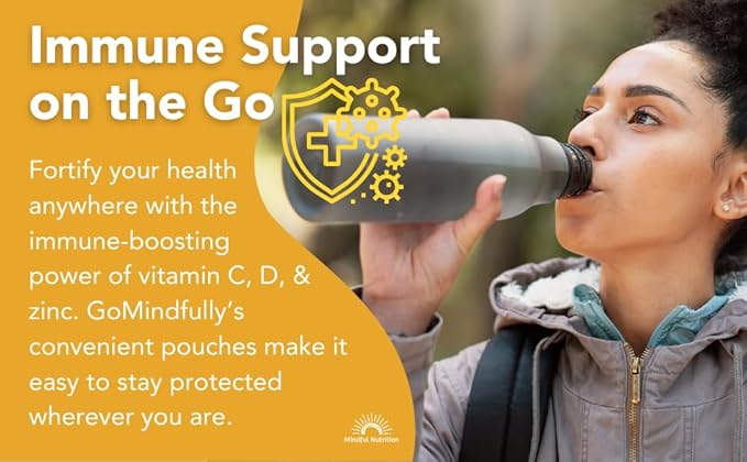 GoMindfully Orange Super Calm Magnesium Powder Drink Mix for Hydration Recovery Immunity and Energy with Trace Minerals Essential Vitamins L-Theanine and B Vitamin Complex