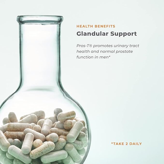Pros-T - Prostate Support Supplement - Saw Palmetto Phytosterol Zinc Nettle Vitamin D-3 &amp B6 - Promote Healthy Prostate Function &amp Normal Urinary Flow - Improve Tissue - 60 Softgels (Pack