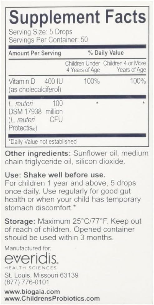 BioGaia ProTectis Baby Drops With Vitamin D 0.34 oz (Pack of 6)