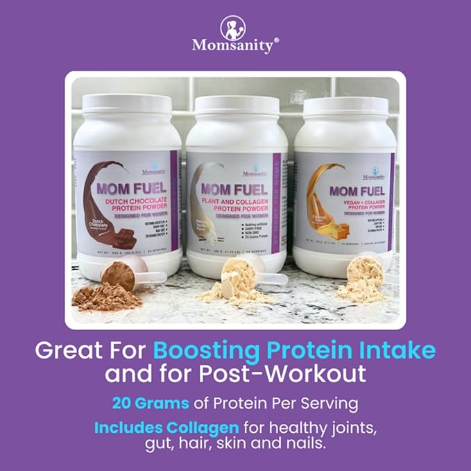 Dairy-Free Meal Replacement Protein Powder for Women - Plant &amp Collagen Protein Blend | 20g Protein (Dutch Chocolate)