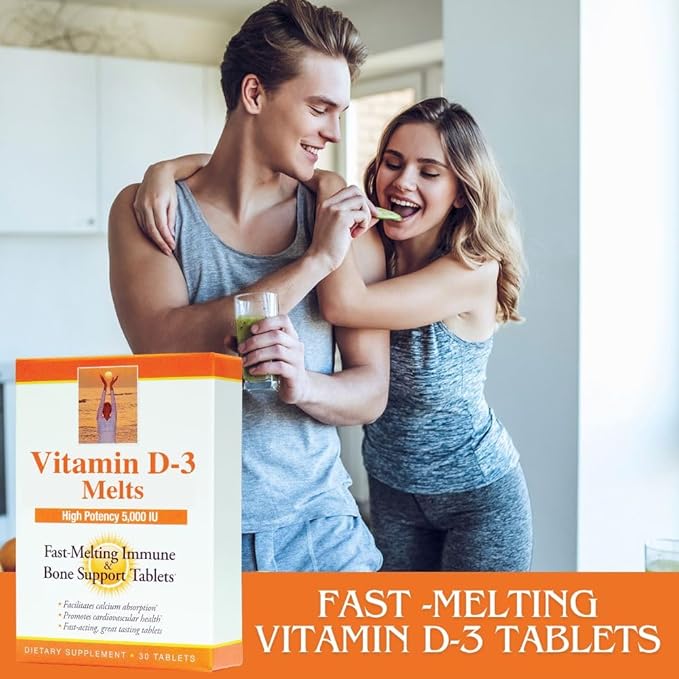 Dr Newton's Naturals Vitamin D3 Fast Melting Tablets and CalMax Gold Powder Drink Mix Bundle
