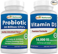 Best Naturals Probiotic 10 Strains &amp 30 Billion CFU &amp Vitamin D3 10000 IU
