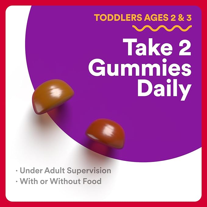 SmartyPants Organic Toddler Multivitamin Gummies: Probiotics Omega 3 (ALA) Vitamin D3 C Vitamin B12 B6 A K &amp Zinc Beta Carotene Gluten Free Three Fruit Flavors 60 Count (30 Day Supply)