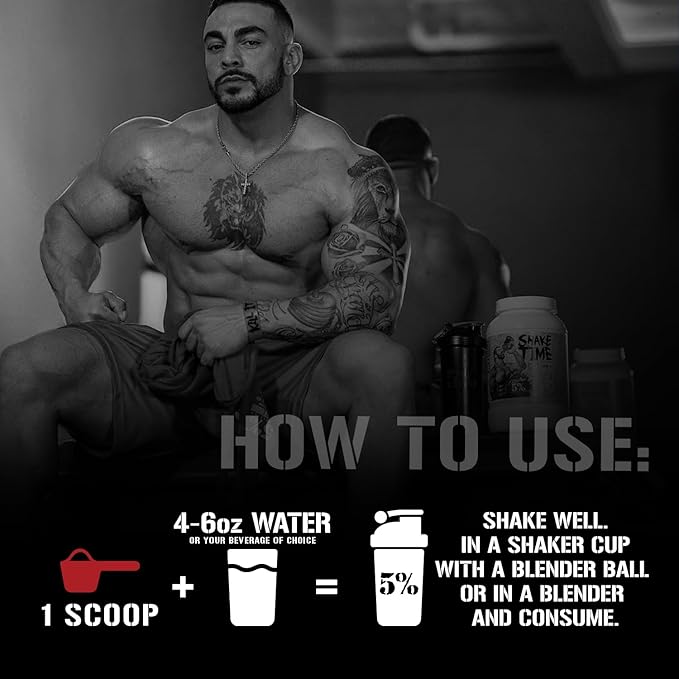 5% Nutrition Rich Piana Shake Time | 24g Animal Based Protein Drink | Grass-Fed Beef Isolate Chicken Egg | No Sugar or Soy (Cookies &amp Cream)