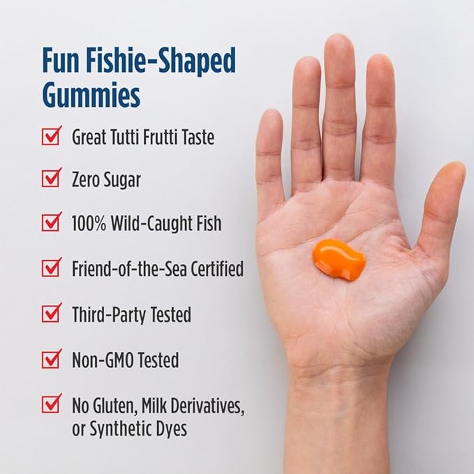 Nordic Naturals Nordic Omega-3 Fishies Tutti Frutti - 36 Fishies - 300 mg Total Omega-3s with EPA &amp DHA - Healthy Brain Mood Vision &amp Immune System - Non-GMO - 36 Servings