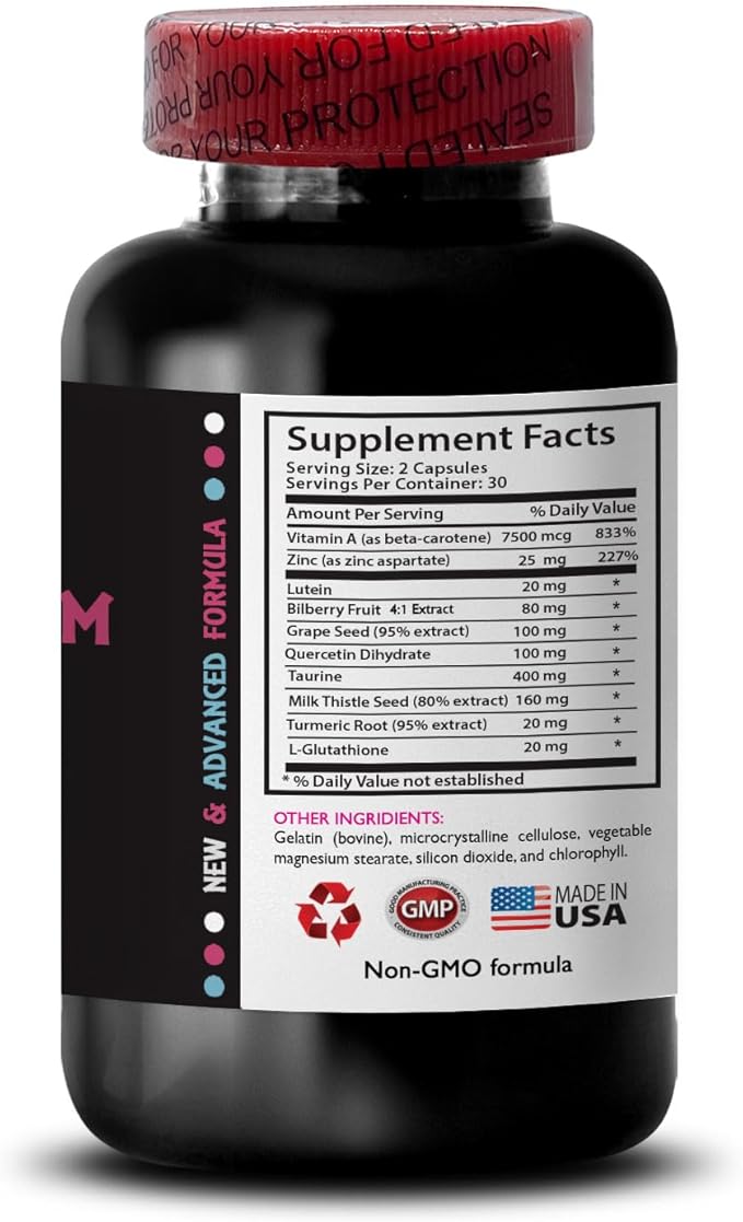 Clear Lens - Eye Vision Supplement - Better Focus Crystal Vision Clearer Image Vision Clarity Focus Advantage Pure sightlines Clarity Boost Detail View Focused View 2 Bottle 120 Capsules