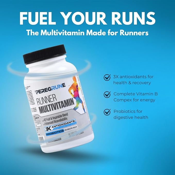 Runner Multivitamin &amp Joint Support Supplement | Antioxidants Complete B-Complex &amp Probiotics to Support Energy Endurance &amp Joint Wellness | Glucosamine Chondroitin &amp MSM | GMP Cert