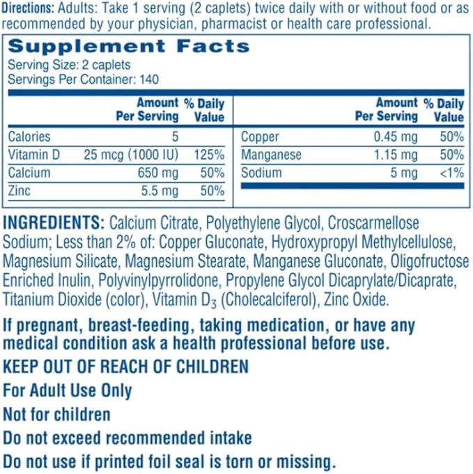 Calcium Supplement Maximum Plus Calcium Citrate + D3 280 Caplets + Bonus 1 Elbow Support