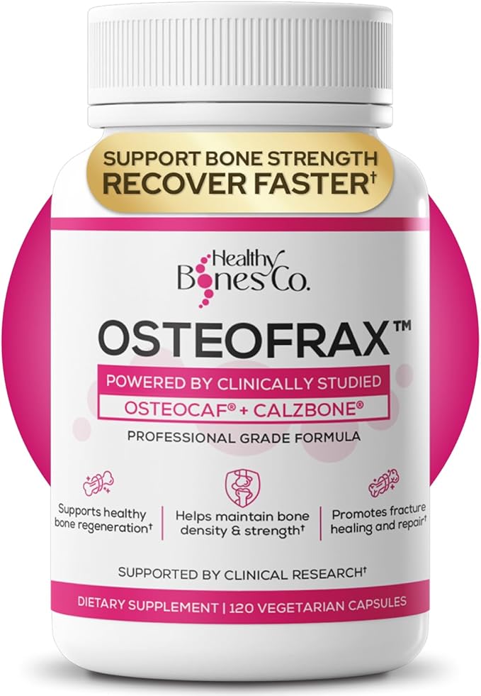 OsteoFrax™ Bone Health Supplement for Women - Cissus Quadrangularis &amp OsteoCaf® Vitamin D3 &amp K2 MK-7 Supports Bone Wellness 4-Phase Bone Support Formula