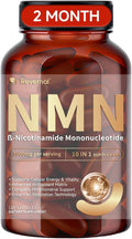 NMN Supplement 1000mg | 10-in-1 with Resveratrol Quercetin CoQ10 &amp Glutathione | Cellular Energy &amp Antioxidant Complex | Enhanced Bioavailability Formula with TMG &amp Black Pepper | 120 Ca