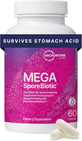 Microbiome Labs MegaSporeBiotic Probiotics for Women &amp Men - Spore-Based Probiotic for Gut Health &amp Digestive Support - Shelf-Stable Travel-Friendly Mens &amp Womens Probiotics (60 Capsules