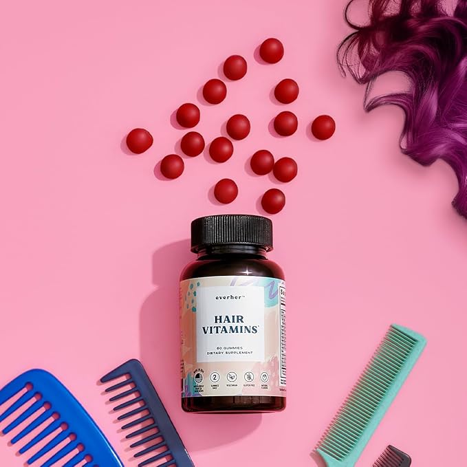 Hair Vitamins | 5000mcg Biotin | Non-GMO Vegetarian | Promotes &amp Strengthens Hair | 1-Month Supply