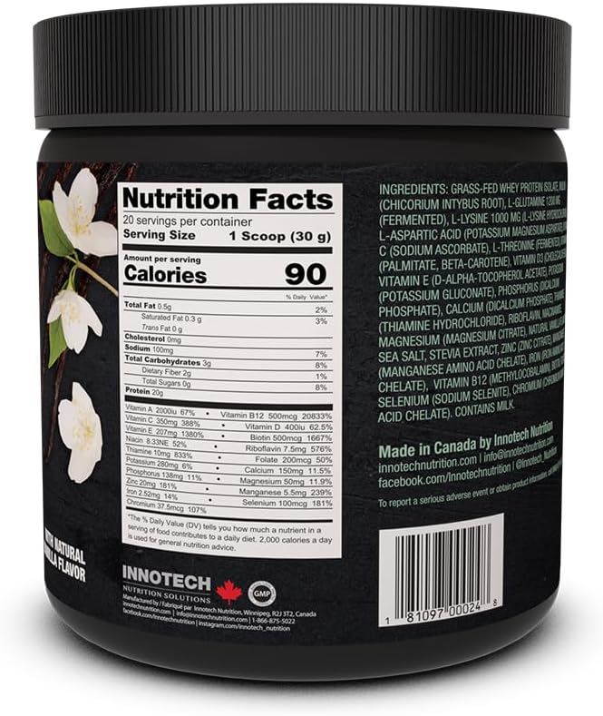 INNOTECH Nutrition: Naturepro (whey + from Grass Fed Cows) Vanilla - 600 G