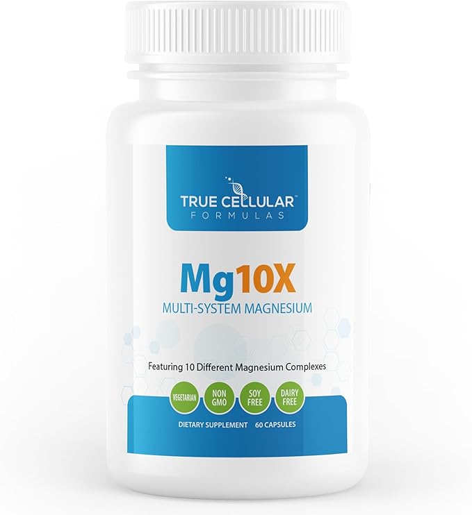 Mg10X Multi-System Magnesium | Supplement to Support Sleep - 60 Capsules | Enhanced Sleep Immune System &amp Metabolic Support | Includes Magnesium Glycinate Citrate and More