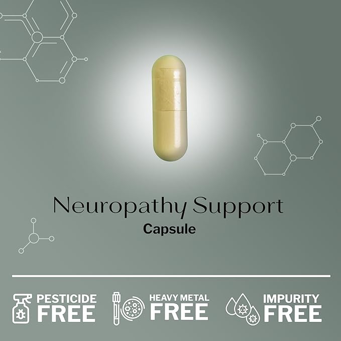 SugarMD Neuropathy Support Supplement – 60 Nerve Capsules with Alpha Lipoic Acid Benfotiamine &amp Vitamin D3 B6 B12 - Nerve Support for Feet Hands Fingers &amp Legs - 30 Day Supply