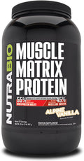 NutraBio Muscle Matrix Protein Powder - 25g of Protein Per Scoop - Whey Isolate and Micellar Casein Combo for Fast and Slow Release - Vanilla - 2 Pounds 28 Servings