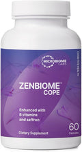Microbiome Labs Zenbiome COPE - Probiotic Mood Support Supplement with Vitamin B6 B12 &amp Saffron Extract - Gut Health Probiotics for Women &amp Men - Support The Gut-Brain Axis (60 Capsules)