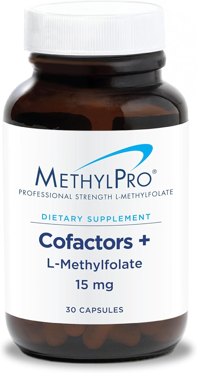 MethylPro Cofactors + L-Methylfolate 15 mg - Supports a Healthy Mindset - Vitamins B6 B12 &amp Magnesium - Active Folate for Methylation Support &amp Biochemical Reactions - 30 Servings - 30 Capsul