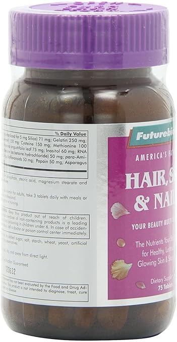 Futurebiotics Hair Skin &amp Nails Tablets 75 ea (Pack of 2)