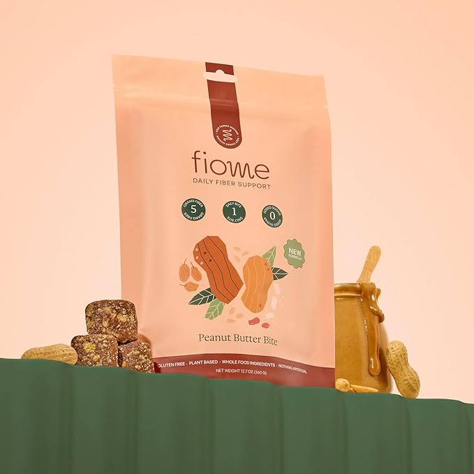 Fiber Bites - 5g Daily Fiber Supplement - Supports Regularity Digestion and Gut Health - All Natural Ingredients 30 Servings Peanut Butter Flavor