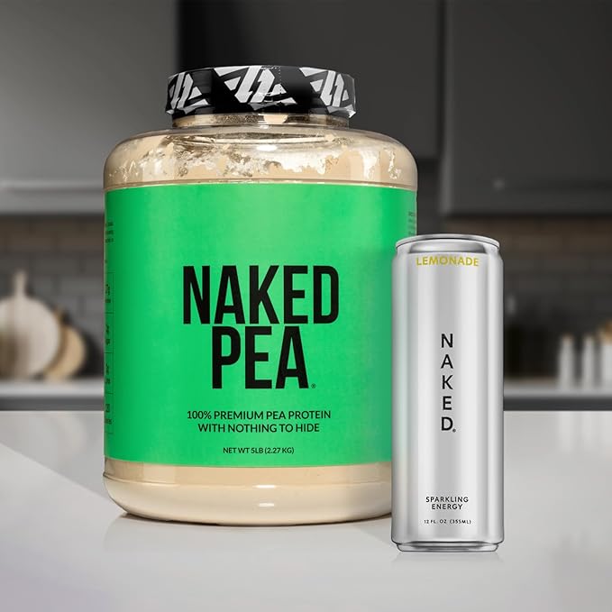 NAKED Vanilla Pea Protein Isolate 1LB Pure Micronized Creatine Monohydrate 1000g (200 Servings) – Vegan Bulk Non-GMO Gluten Free Soy Free