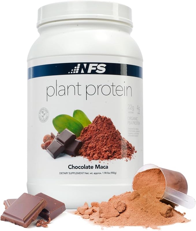 NF Sports All-Natural Plant-Based Protein (Chocolate Maca) - Organic Protein Gluten Free - 28 Servings (Chocolate Maca)
