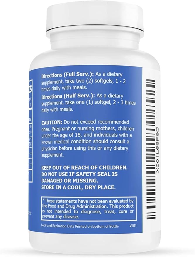 Omega 3 Fish Oil Supplements Maximum Strength 2400 mg Omega-3 1440mg Fish Oil EPA and DHA Fatty Acids Heart Brain &amp Immune Support for Women and Men. Natural Lemon Flavor 120ct (2)