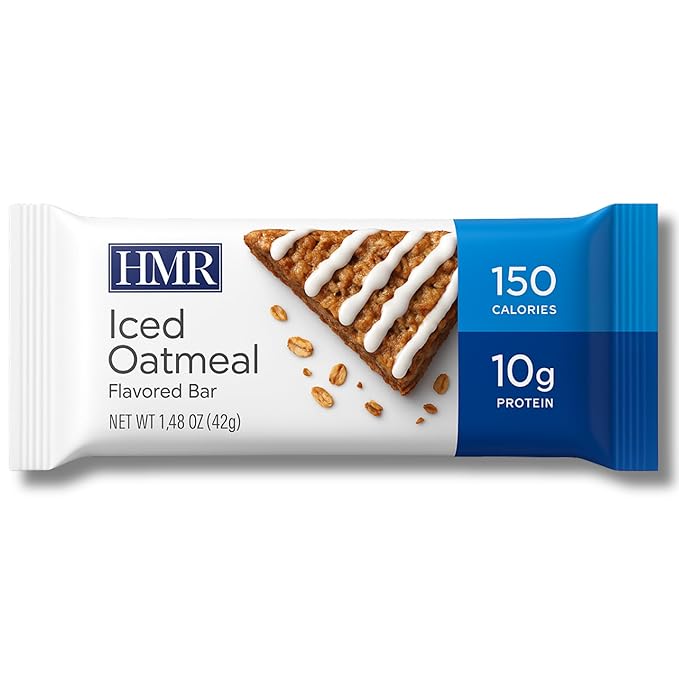 HMR Iced Oatmeal Protein Bar 24 Count | Nutritious Snack to Support Weight Maintenance | Low Calorie Dessert | 10g of Protein