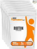 BulkSupplements.com Rutin Powder - from Sophora Japonica Rutin Supplement Rutin 500mg - Antioxidants Source Soy Free 500mg per Serving 5kg (11 lbs) (Pack of 5)