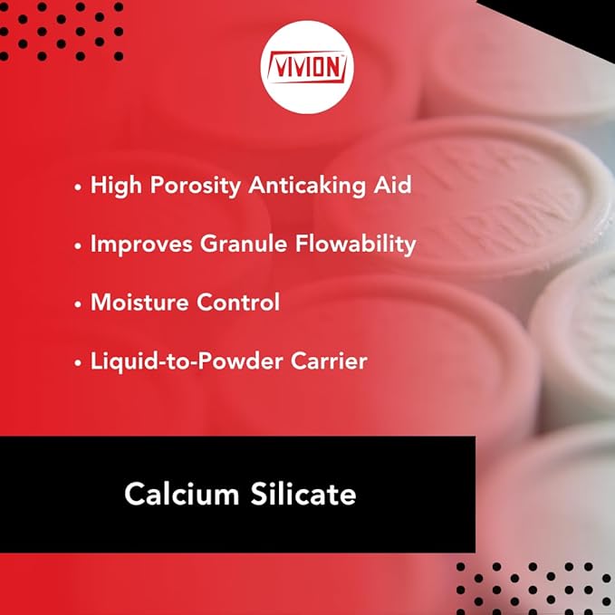 Calcium Silicate - 1 kg (2.2 lb) - Calcium Salt Food Grade &amp Pharmaceutical Flow Agent Carrier Excipient
