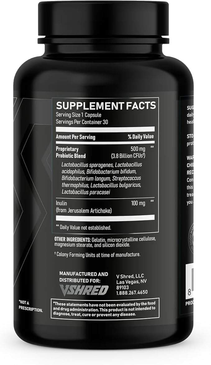 V Shred MD Probiotics – Dr. Drew Approved Digestive Health &amp Immune Support – Advanced Gut Health Formula with Lactobacillus Acidophilus &amp Bifidobacterium Bifidum – Promotes Regularity