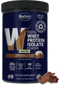 Biochem 100% Whey Sugar-Free Chocolate 20g 12.5oz Certified Vegetarian Gluten Free Non-GMO Tested Keto Friendly Grass-Fed
