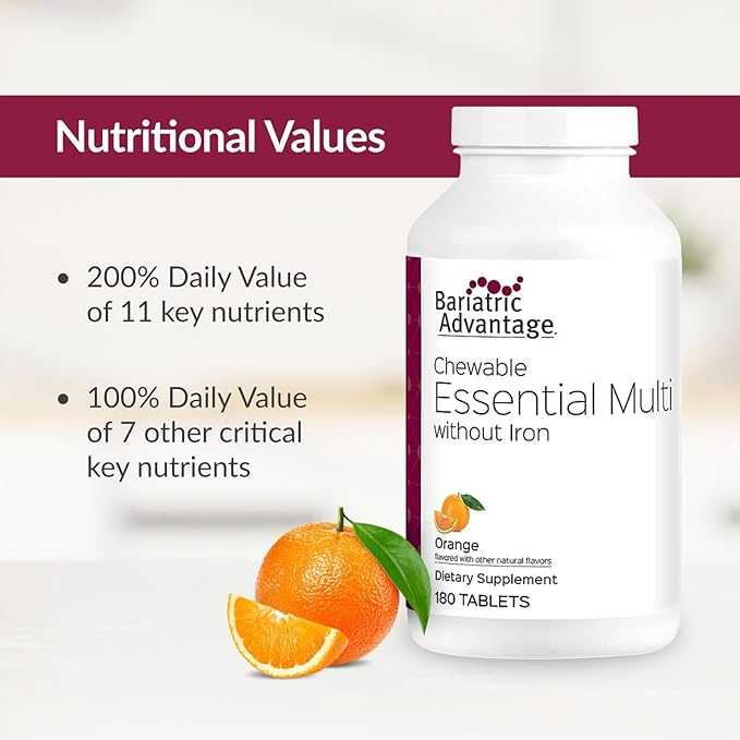 Bariatric Advantage Complete Chewable Multivitamin - 180 Count Orange