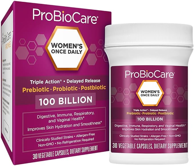 WomenaTMs Once Daily Probiotic a Digestive Health a 100 Billion CFU of Probiotics (30 Capsules)