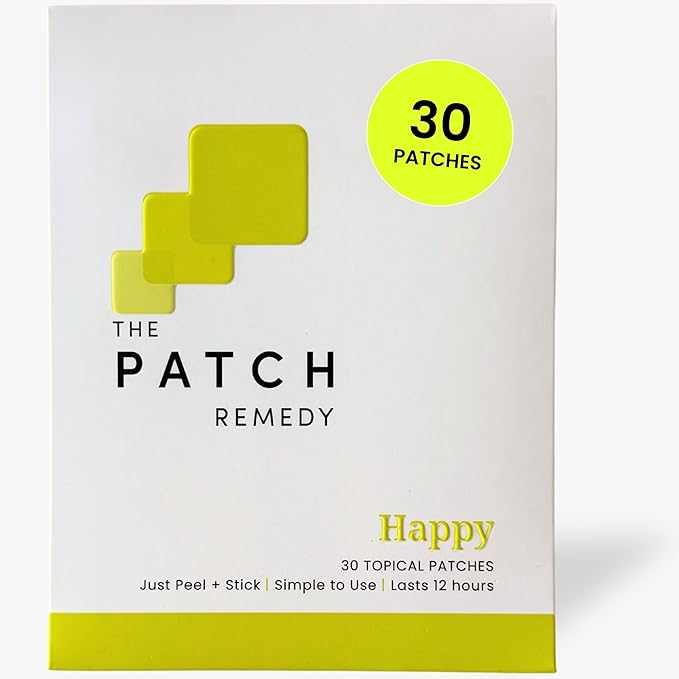 The Patch Remedy Happy Patch | 5-HTP L-Theanine Rhodiola Inositol B6 Vitamin D3 | 30 Patches