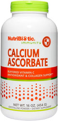 NutriBiotic - Calcium Ascorbate Vitamin C Powder 16 Oz | Essential Antioxidant &amp Collagen Supplement Buffered with Calcium | Non-Acidic &amp Easier on Digestion Than Ascorbic Acid | Gluten &amp