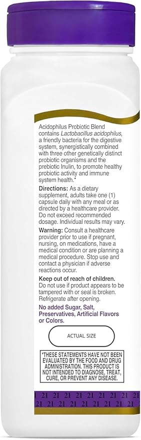 21st Century Acidophilus Probiotic Blend Capsules - 150 ct Pack of 3