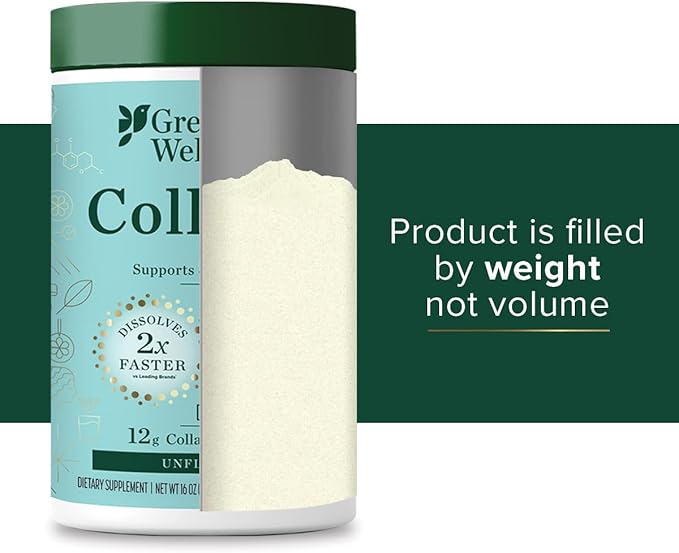 Great Lakes Wellness Sustainable Marine Collagen Peptides - Wild Caught MSC Certified - Unflavored Hydrolyzed Protein Powder - Support for Skin Hair Nails Joints &amp Digestion - iGen Non-GMO - 16