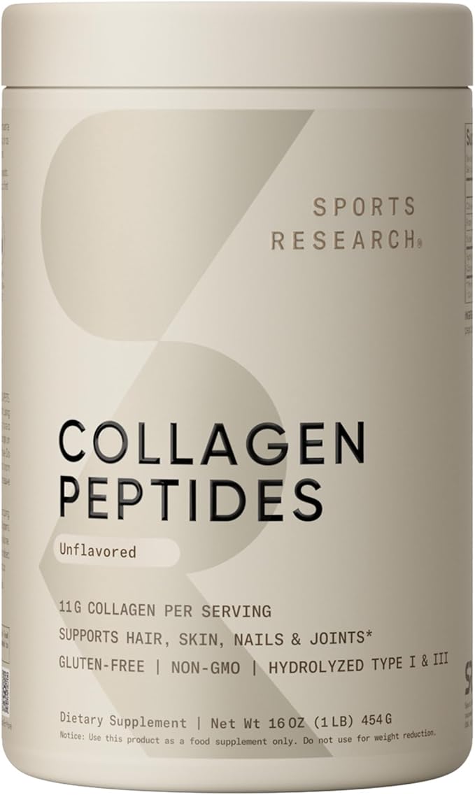 Sports Research® Protein Pack - Whey Isolate Protein Powder 5lb + Creatine Monohydrate 1.1lb + Collagen Peptides 1lb