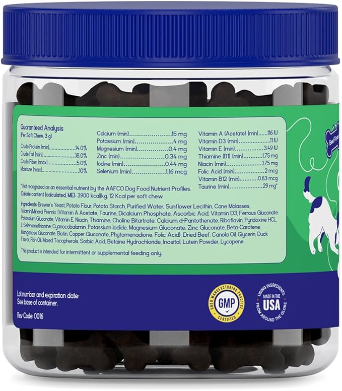 PupGrade Daily Multivitamin for Dogs – All-in-One Supplement with Omega Fish Oil Vitamins A C D E &amp B Complex for Everyday Health – 180 Soft Chews