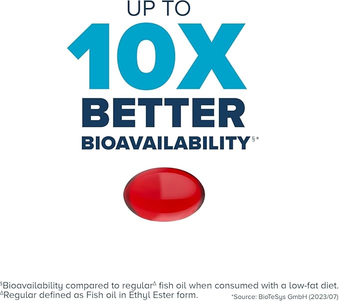 Qunol Advanced Omega 3 Krill and Fish Oil Complex 10x Better Bioavailability One Pill Dose 250mg EPA &amp DHA Supports Brain Eye Heart and Joint Health 60 Count (Pack of 1)