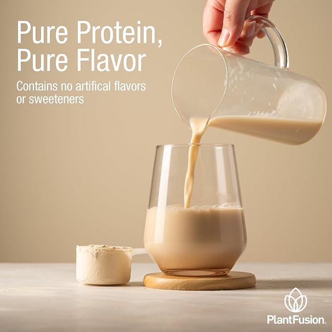 PlantFusion Complete Vegan Protein Powder - Plant Based Protein Powder with BCAAs Digestive Enzymes and Pea Protein - Keto Gluten Free Non-Dairy No Sugar Non-GMO - Natural- No Stevia 5 lb Bulk