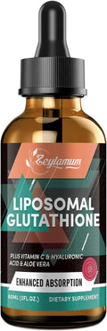 2000MG Liposomal Glutathione Liquid Drops Ultra High Absorption Natural Detoxification Immune System &amp Skin Support* L-Glutathione Vitamin C &amp Hyaluronic Acid Capsules Alternative 2.02