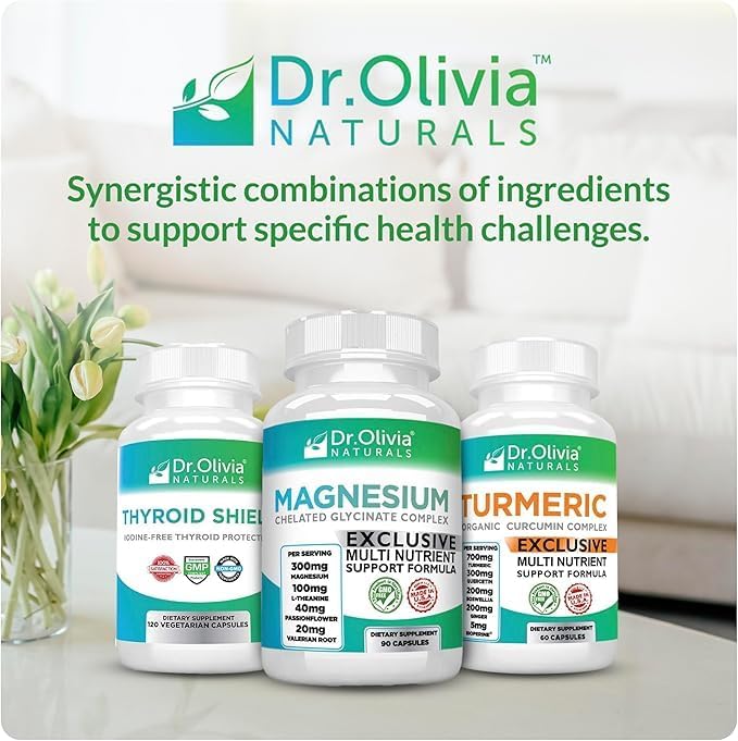 Magnesium Glycinate Complex - L-Theanine Passionflower &amp Valerian Root for Sleep Support Supplement Nerve &amp Muscle Health High Absorption - 90 Vegetarian Capsules