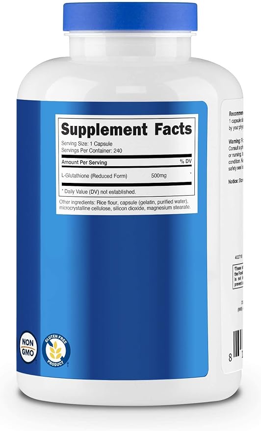 Nutricost Alpha Lipoic Acid 600mg 240 Caps Glutathione 500mg 240 Caps